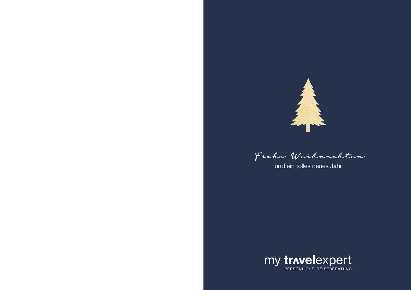 Weihnachtskarte mit Goldfolie inkl. Umschlag (10 Karten)