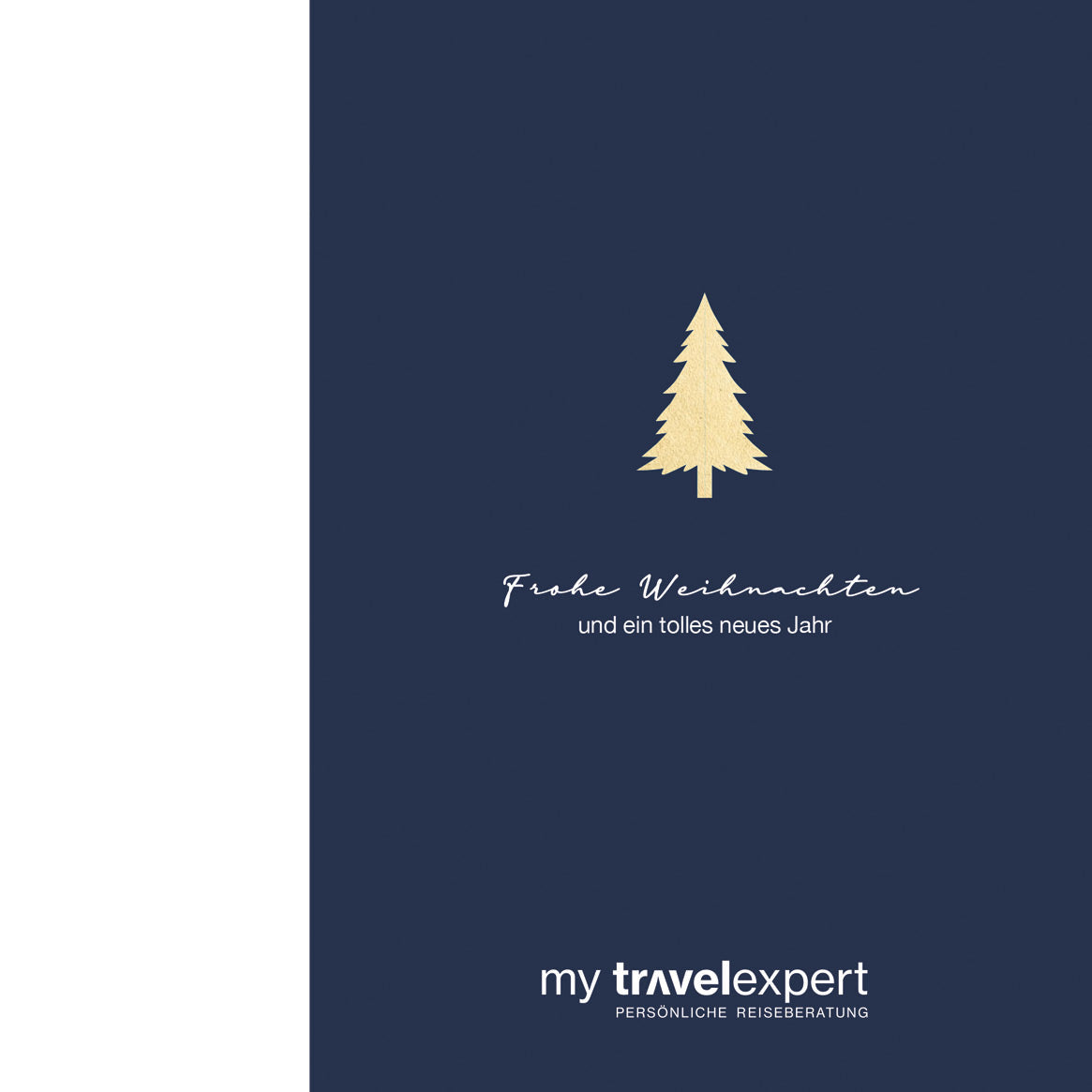 Weihnachtskarte mit Goldfolie inkl. Umschlag (10 Karten)
