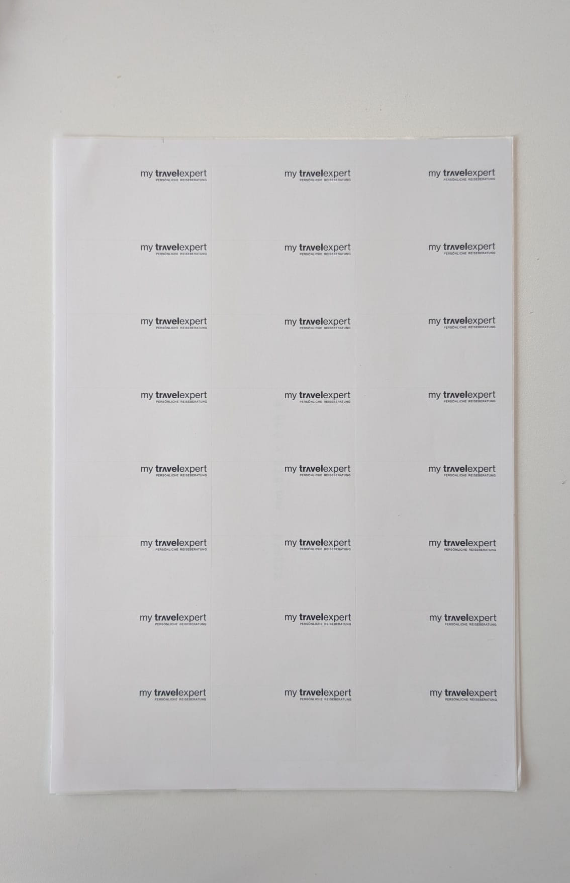 Adressetiketten (10 Bögen mit Namen und Anschrift)