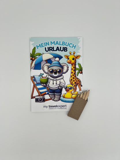 Malbuch und Buntstifte (10 Stück)